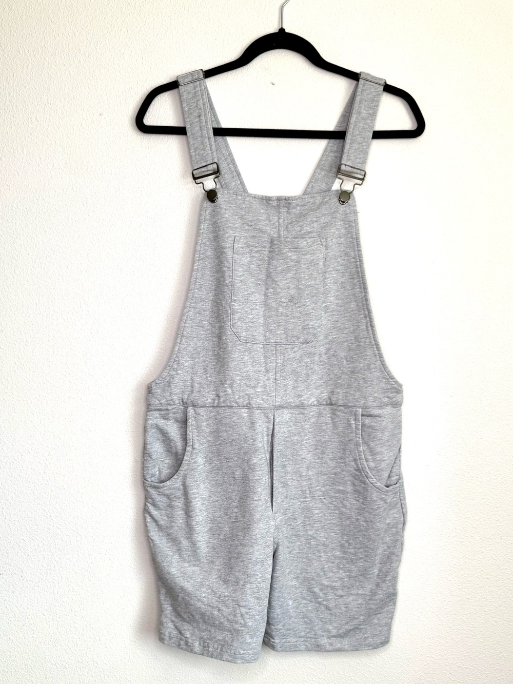 Swoveralls "Swovie Shorts" in light heather grey Sweatshirt Overalls Shortalls
